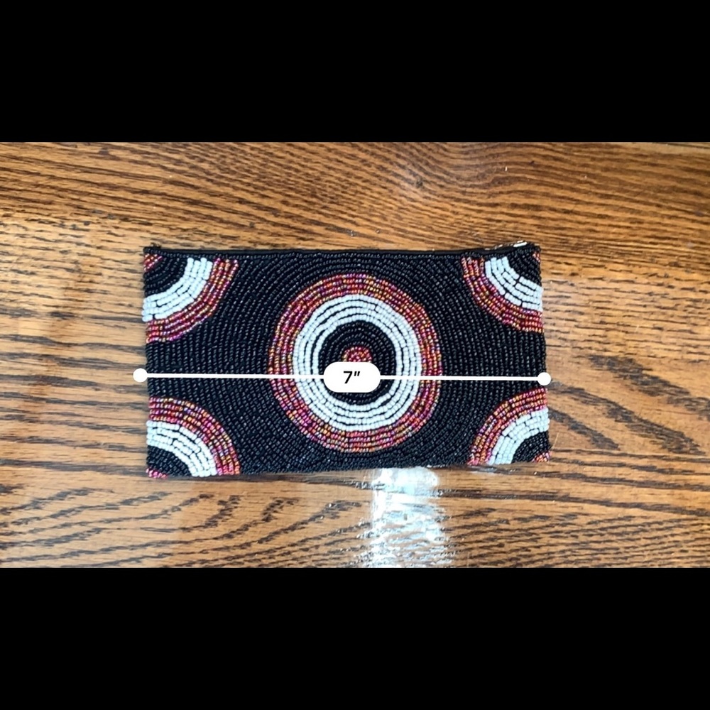 Mod Beaded Circle Patterned Wallet - image 2